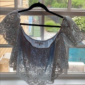 NEVER WORN light blue off the shoulder top